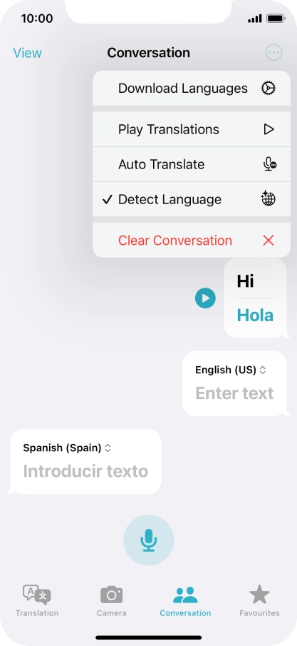 Press Clear Conversation.