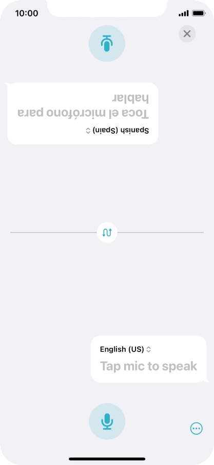 Press the end icon to end two-way view.