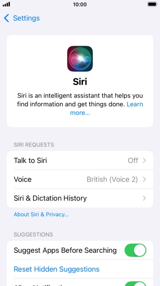 Press Talk to Siri.
