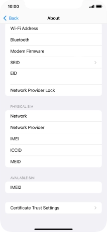 The Network Provider Lock status is displayed next to Network Provider Lock.