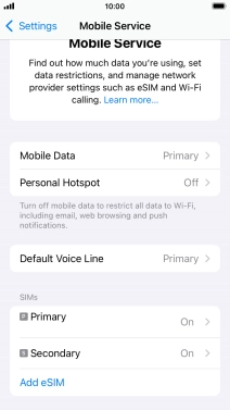 Press Mobile Data.