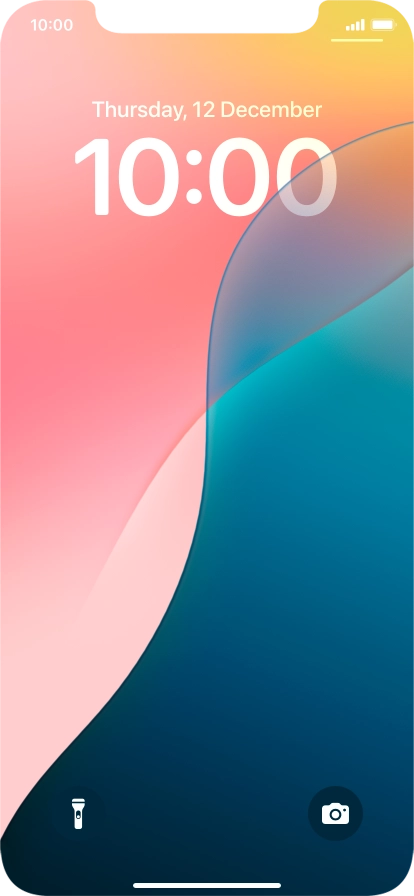 Slide your finger upwards starting from the bottom of the screen.