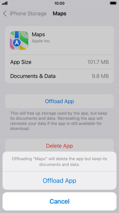 Press Offload App.
