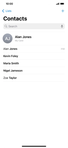 Press the new contact icon.