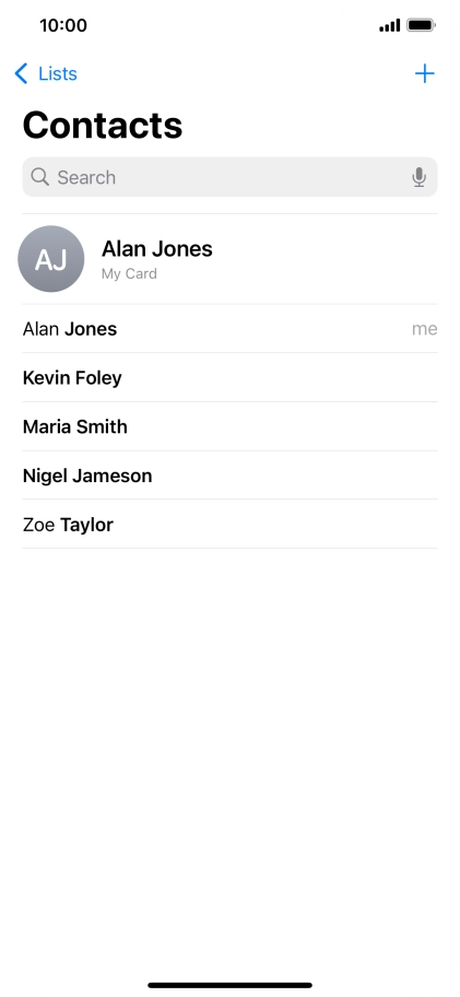 Press the new contact icon.
