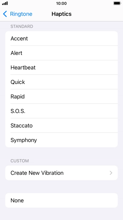 Press the required setting to turn on the function.