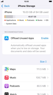 Press the required app.