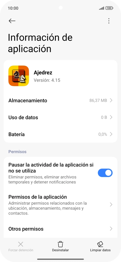 Pulsa Limpiar datos.