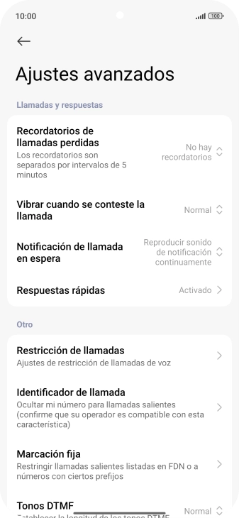 Pulsa Marcación fija.