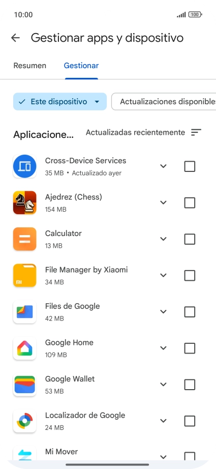 Pulsa la app deseada.