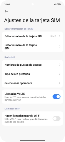 Pulsa Tipo de red preferida.