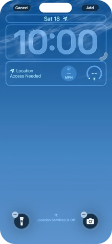 To customise the way the lock screen date is displayed, press the date widget and follow the instructions on the screen to select the required widget display mode.