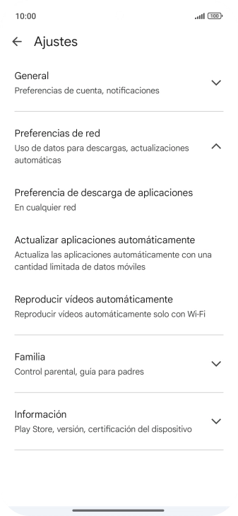Pulsa Actualizar aplicaciones automáticamente.