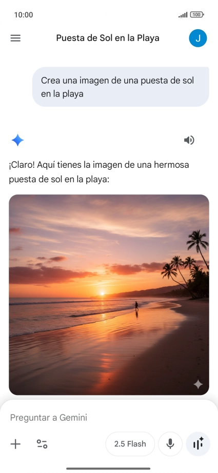 También puedes pedir a Gemini que genere una fotografía partiendo de tu descripción.