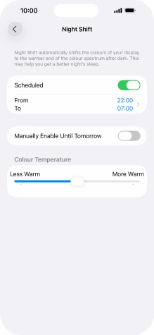 Press the indicator next to 