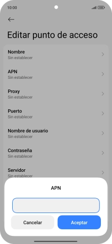 Introduce airtelwap.es y pulsa Aceptar.