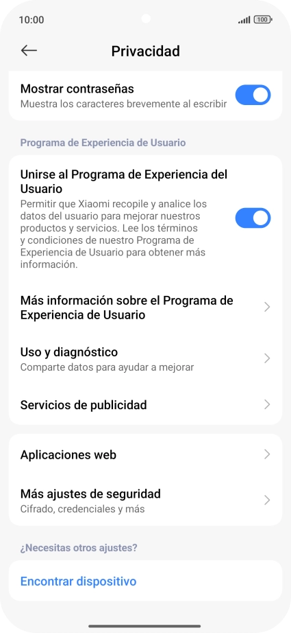 Pulsa Más ajustes de seguridad.
