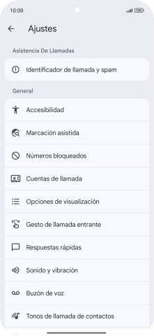 Pulsa Cuentas de llamada.