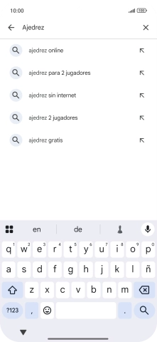 Introduce el nombre del tema o de la app y pulsa el icono de búsqueda.