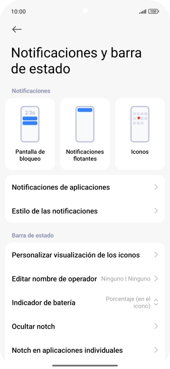 Pulsa Notificaciones de aplicaciones.