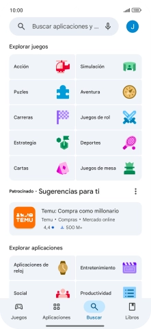 Pulsa en el campo de búsqueda.