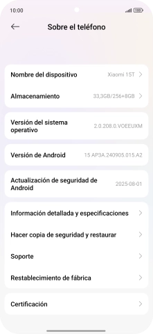 Pulsa Restablecimiento de fábrica.
