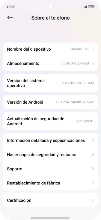 Pulsa Restablecimiento de fábrica.