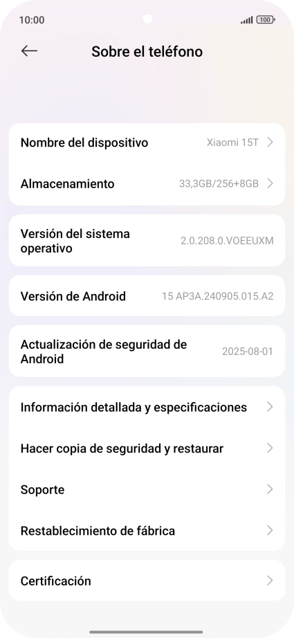 Pulsa Restablecimiento de fábrica.