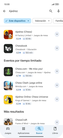 Pulsa la app deseada.