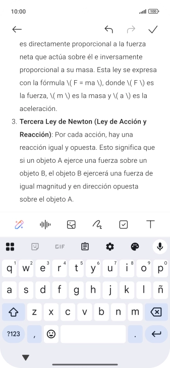 Pulsa el icono de AI.