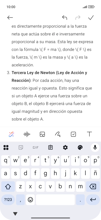 Pulsa el icono de AI.