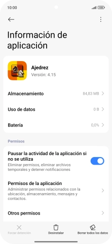 Desliza el dedo hacia arriba desde la parte inferior de la pantalla para terminar y volver a la pantalla de inicio.