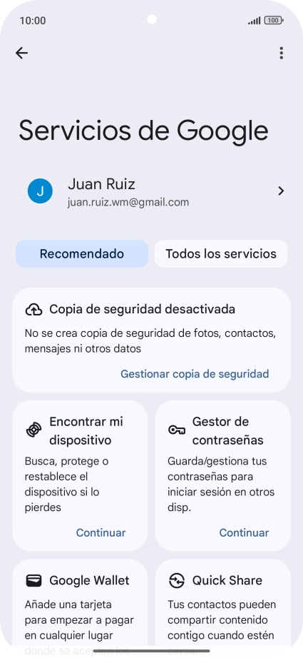 Pulsa Encontrar mi dispositivo.