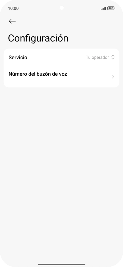 Pulsa Número del buzón de voz.