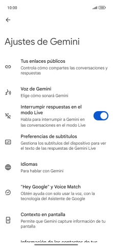Sigue las indicaciones de la pantalla para seleccionar los ajustes deseados.