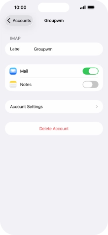 Press Account Settings.