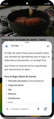 La respuesta de Gemini a tu pregunta se visualiza ahora en la pantalla.