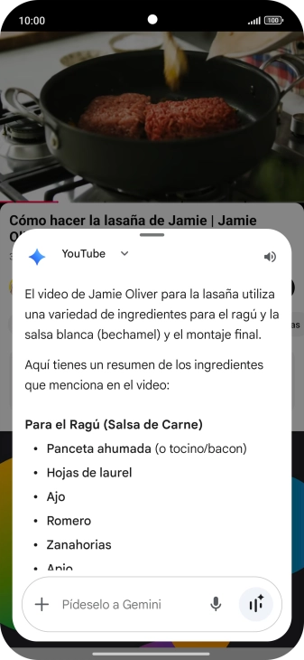 La respuesta de Gemini a tu pregunta se visualiza ahora en la pantalla.
